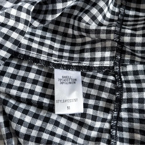 Pomander Place Finley Flutter Sleeve Dress in black and white gingham size Med - Picture 9 of 9